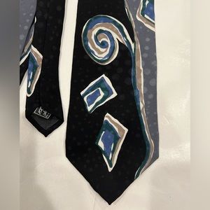 BICA UOMO tie SILK artistic neckwear geometric Italian graphic print necktie